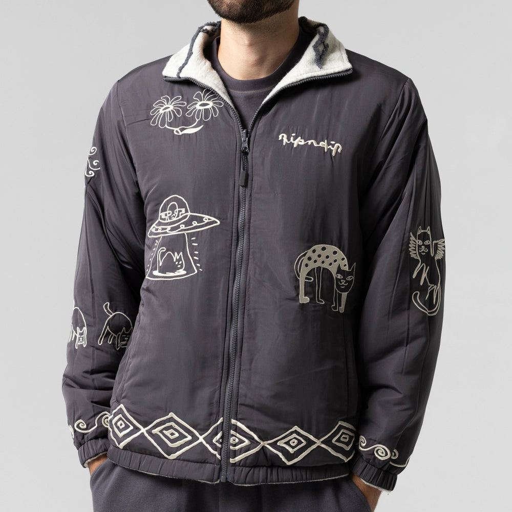 Ripndip Online | Blonded Reversible Jacket (Sand / Charcoal)