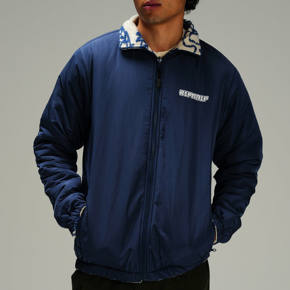 Ripndip Discount | Haku Reversible Jacket (Off White/Navy)