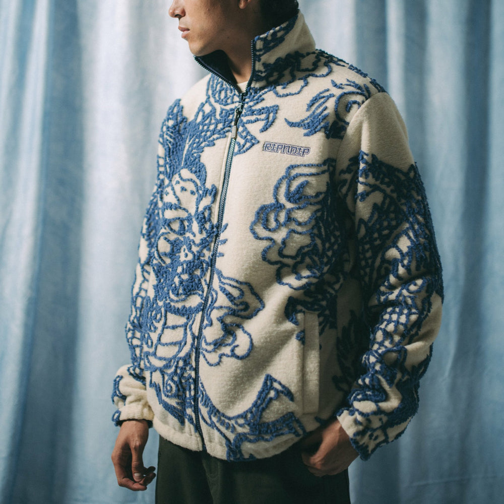Ripndip Discount | Haku Reversible Jacket (Off White/Navy)