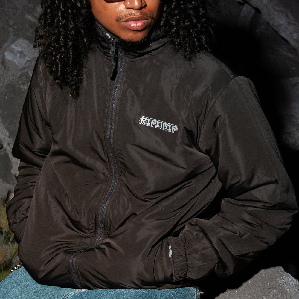 Ripndip Outlets | Haku Reversible Jacket (Black / Charcoal)