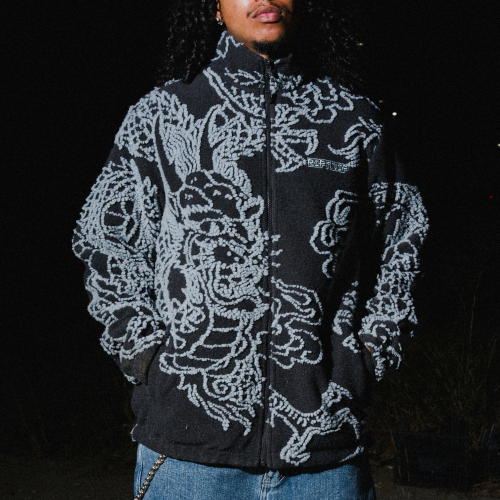 Ripndip Outlets | Haku Reversible Jacket (Black / Charcoal)