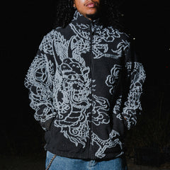 Ripndip Outlets | Haku Reversible Jacket (Black / Charcoal)