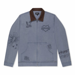 Ripndip Online Shop | Westside Zip Up Work Jacket (Slate)