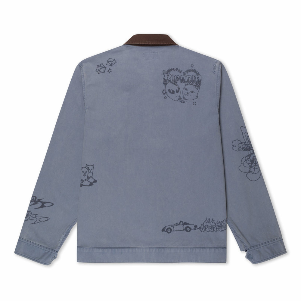 Ripndip Online Shop | Westside Zip Up Work Jacket (Slate)