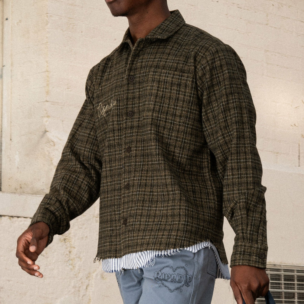 Ripndip For Sale | Where The Flowers Bloom Flannel Jacket (Olive)