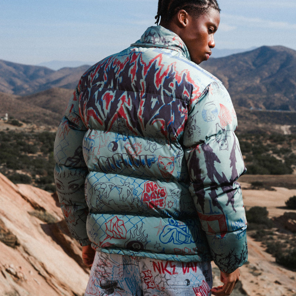 Ripndip Discount | Marker Puffer Jacket (Olive)
