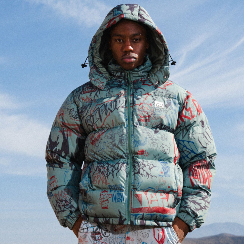 Ripndip Discount | Marker Puffer Jacket (Olive)