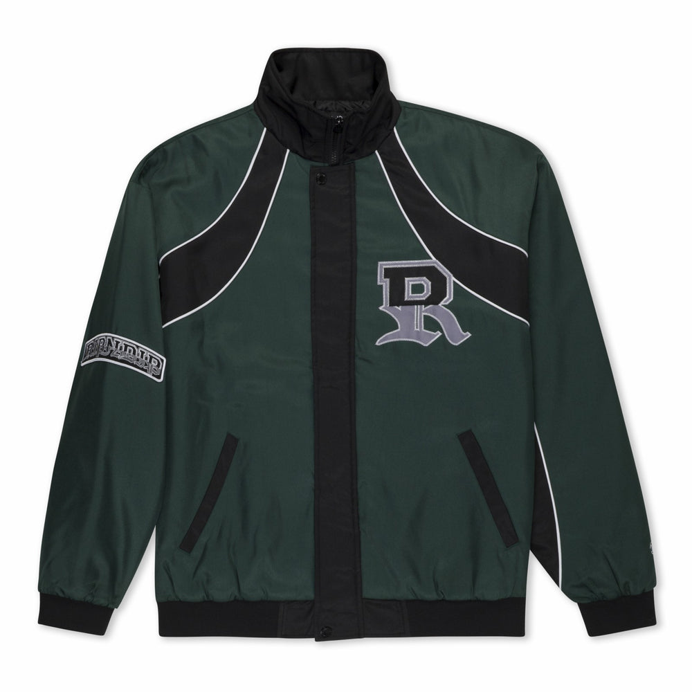 Ripndip Outlets | RIPNDIP Athletics Race Jacket (Hunter Green / Black)