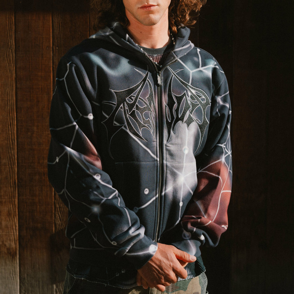 Ripndip Online Shop | Redemption Zip Up Hoodie (Black Multi)