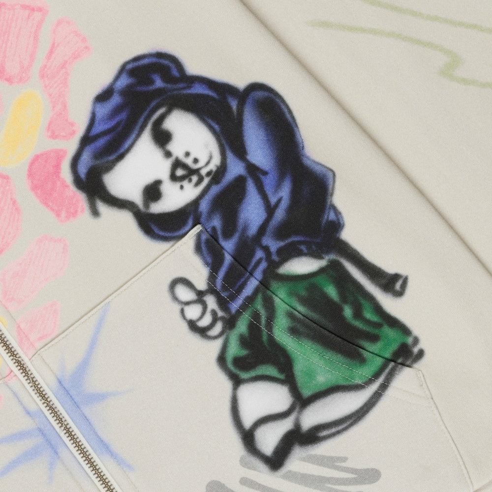 Ripndip Discount | Goosebumps Zip Hoodie (Bone)