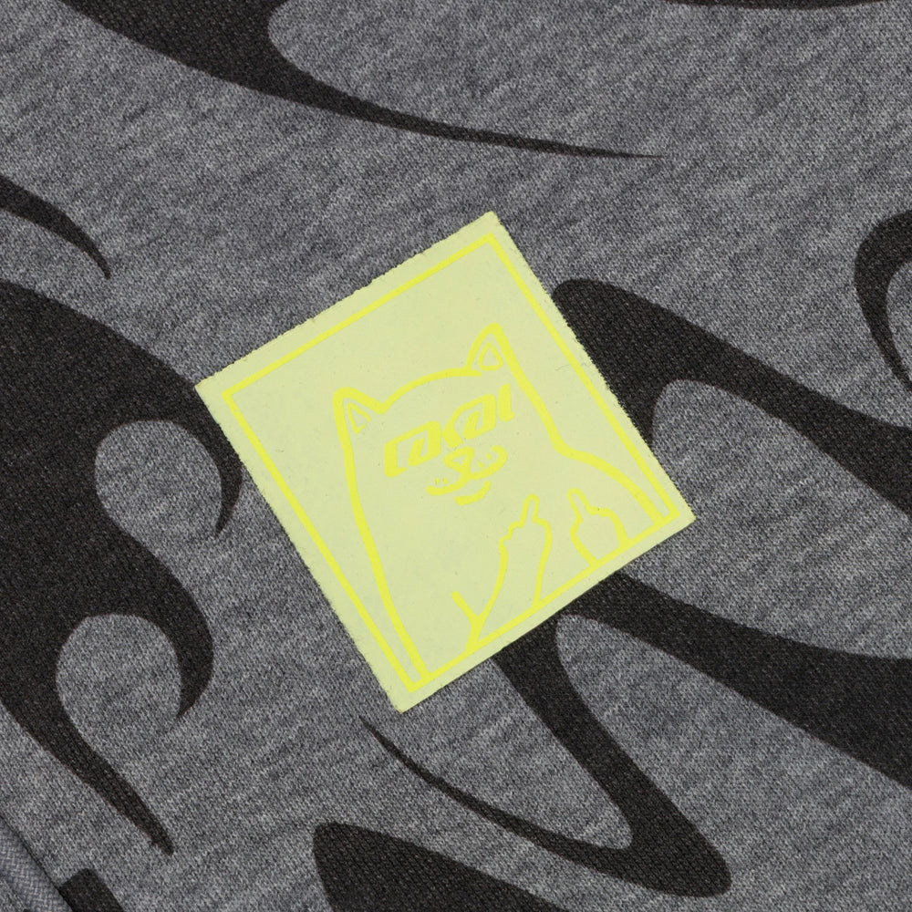 Ripndip For Sale | Lakai + Ripndip Flame Zip Up Hoodie (Gray)