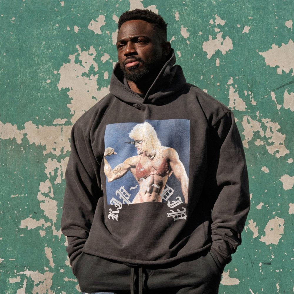 Ripndip New | Protein Boxy Cropped 500GSM Hoodie (Gunmetal)
