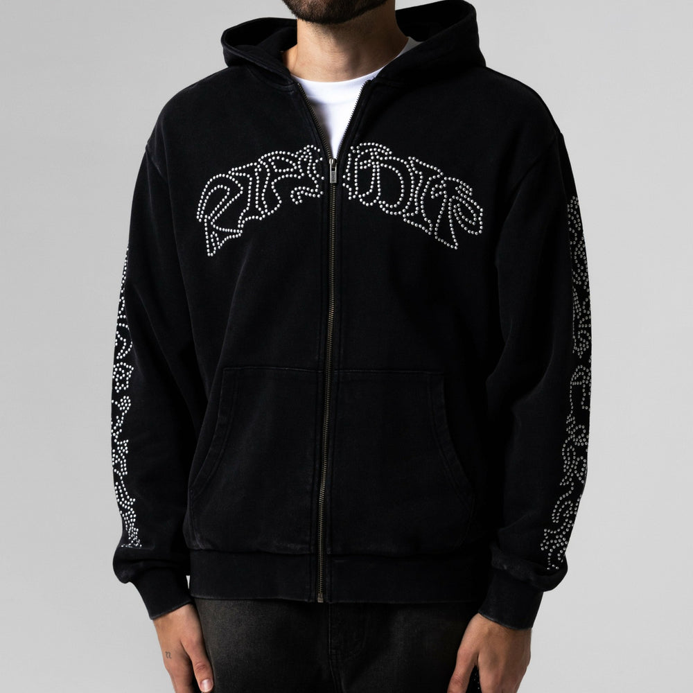 Ripndip Online | Pretty Flacko Zip Hoodie (Black Vintage Wash)