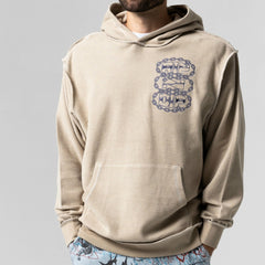 Ripndip Discount | Linked Up Reverse Stitched Hoodie (Khaki)