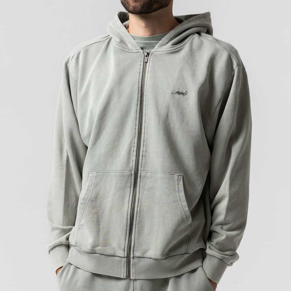 Ripndip Discount | Castanza Zip Up Hoodie (Sage Vintage Wash)