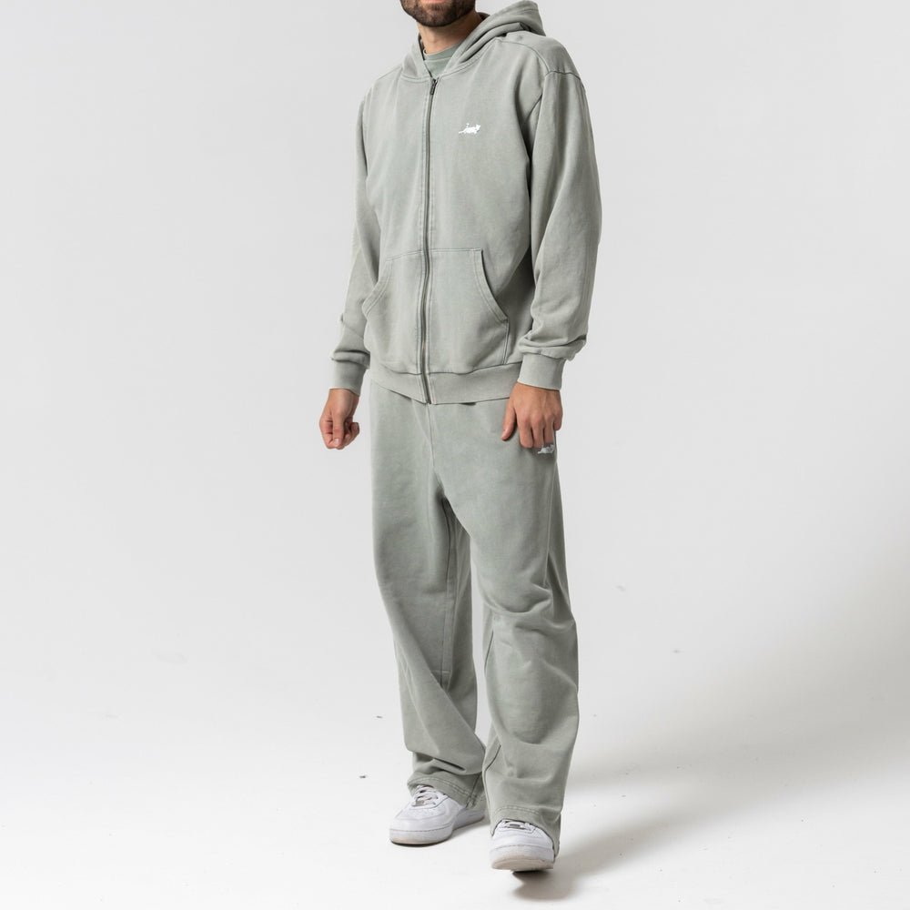 Ripndip Discount | Castanza Zip Up Hoodie (Sage Vintage Wash)