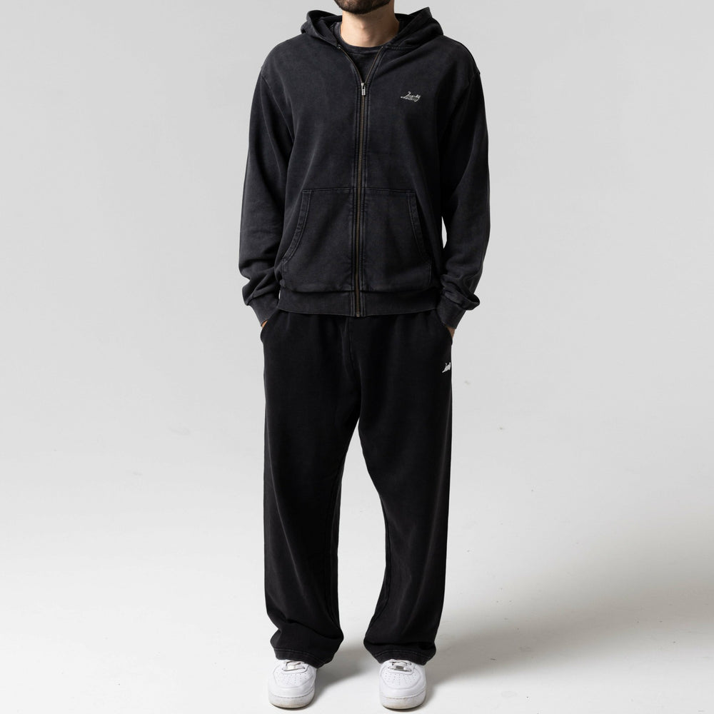 Ripndip Sale | Castanza Zip Up Hoodie (Black Vintage Wash)