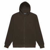 Ripndip New | Castanza Waffle Knit Zip Up Hoodie (Brown)
