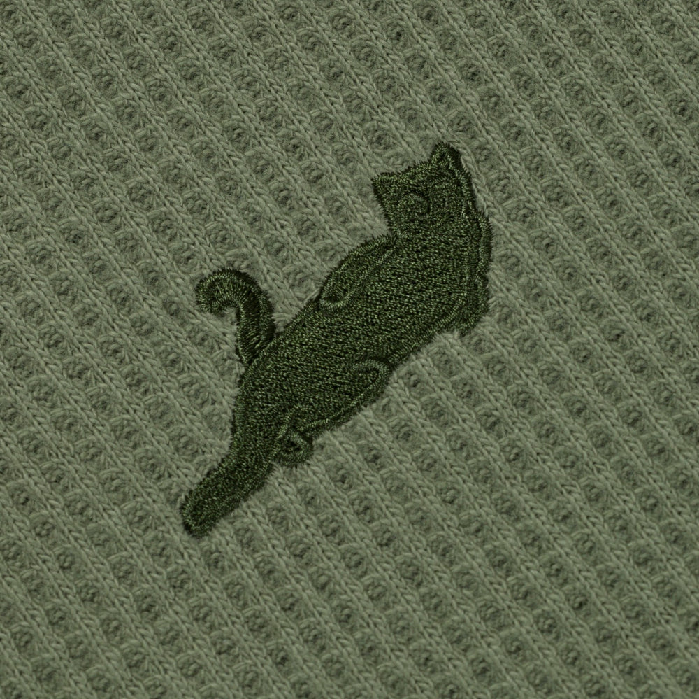 Ripndip For Sale | Castanza Waffle Knit Zip Up Hoodie (Olive)
