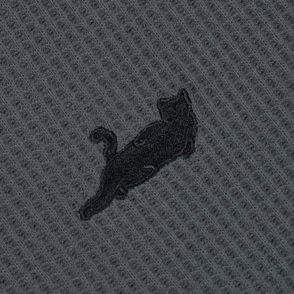 Ripndip Online | Castanza Waffle Knit Zip Up Hoodie (Charcoal)