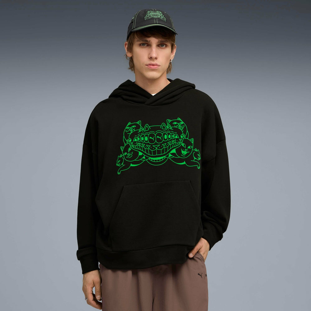 Ripndip Outlets | PUMA X RIPNDIP Boxy Graphic Hoodie (Puma Black)
