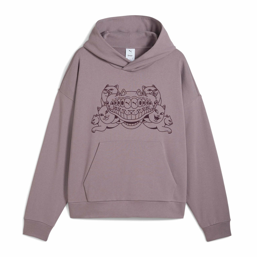Ripndip Sale | PUMA X RIPNDIP Boxy Graphic Hoodie (Plum Jam)