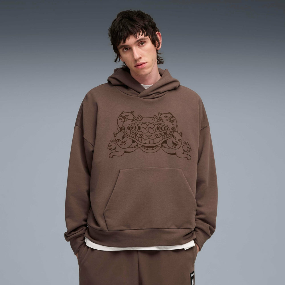 Ripndip Online Shop | PUMA X RIPNDIP Boxy Graphic Hoodie (Flat Bronze)
