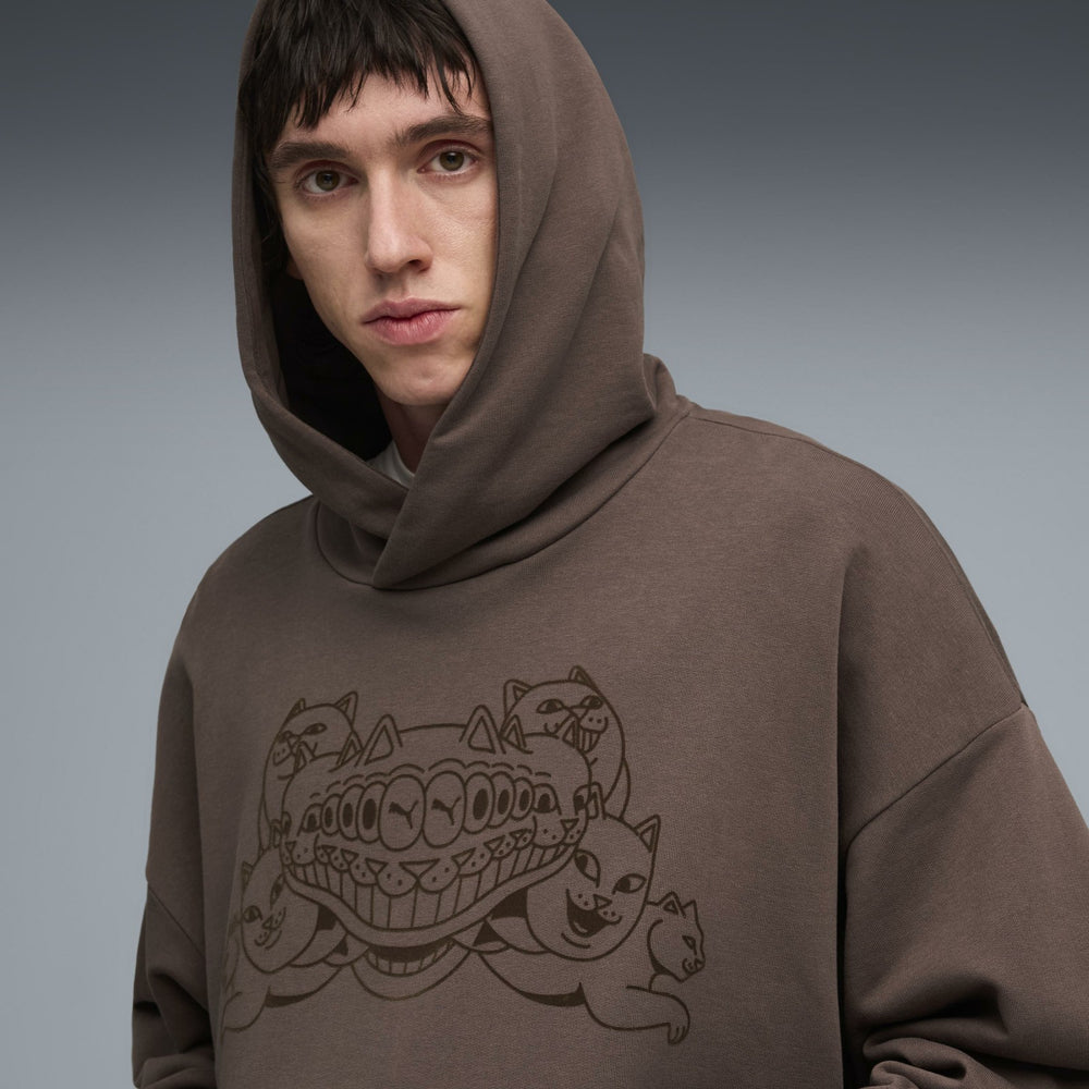 Ripndip Online Shop | PUMA X RIPNDIP Boxy Graphic Hoodie (Flat Bronze)