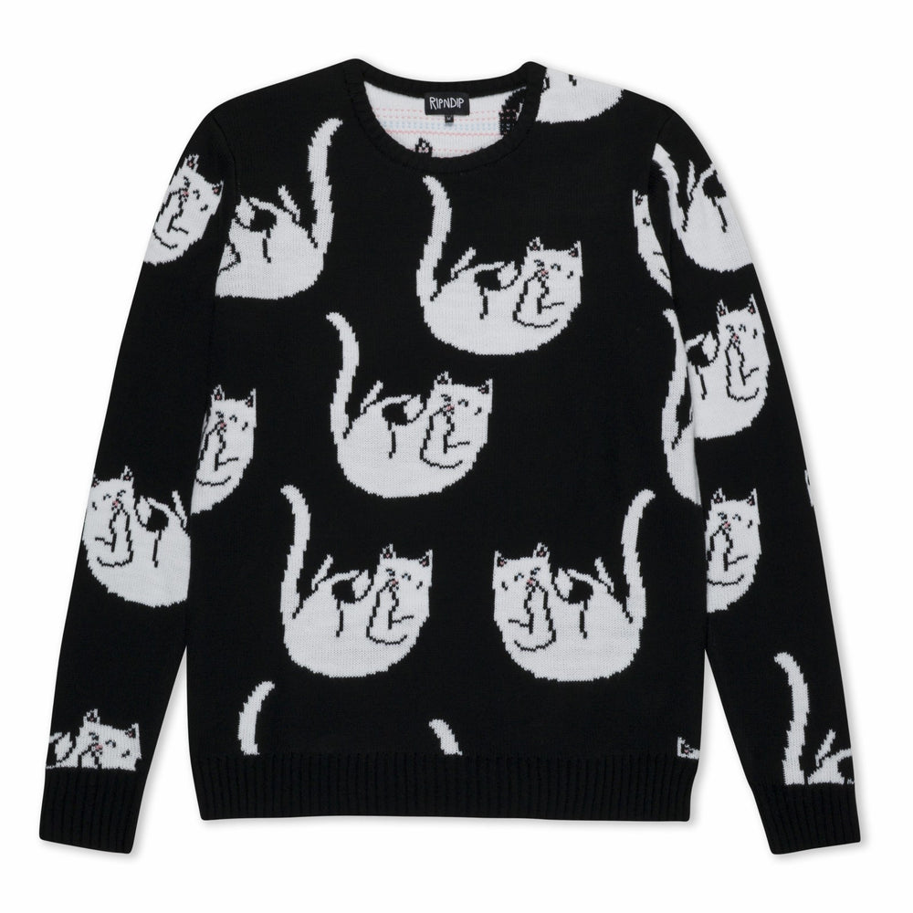 Ripndip Sale | Falling For Nermal Knit Sweater (Black)