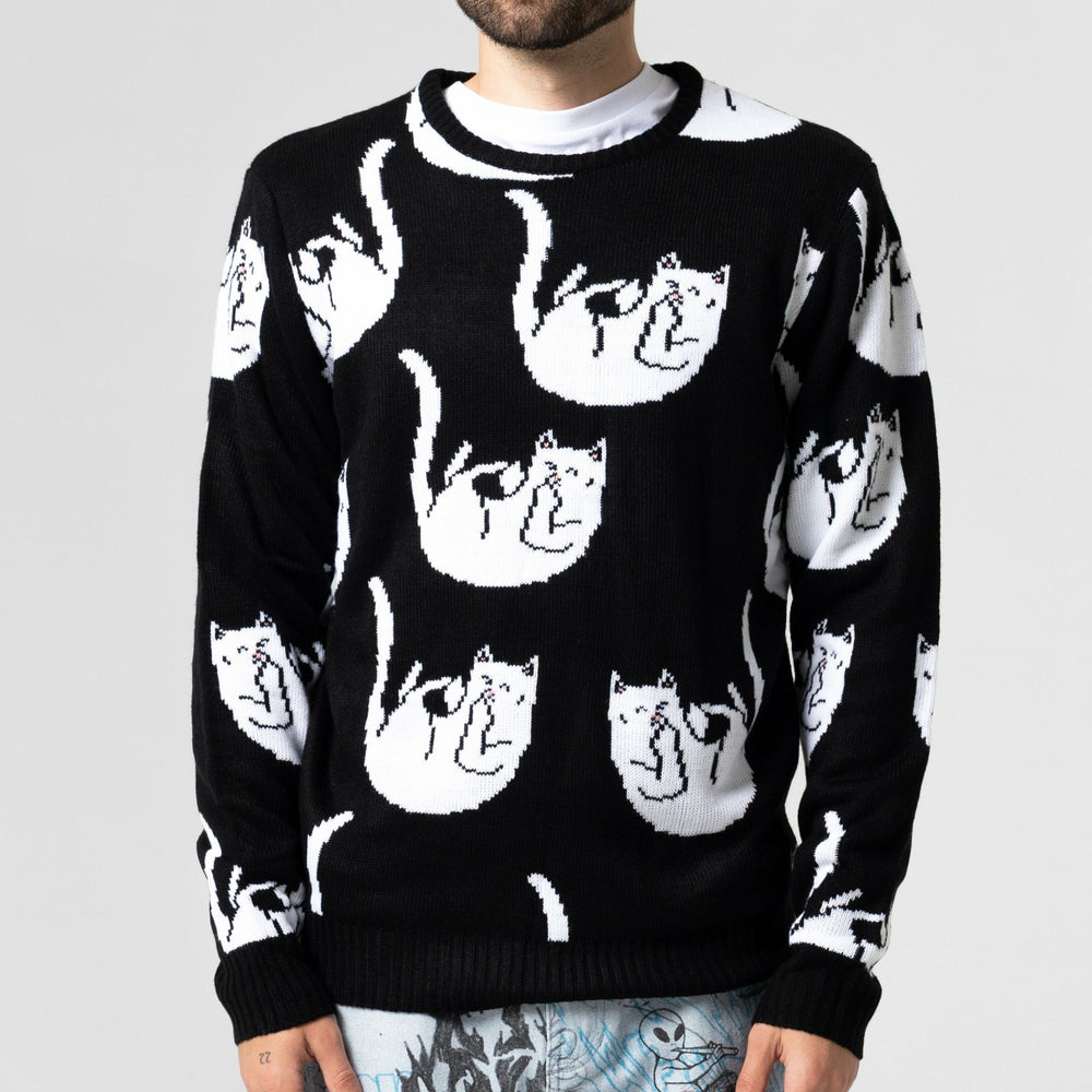 Ripndip Sale | Falling For Nermal Knit Sweater (Black)