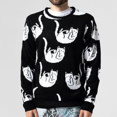 Ripndip Sale | Falling For Nermal Knit Sweater (Black)