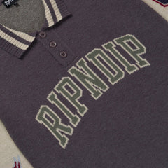 Ripndip Online Shop | Run It Up Knit Sweater (Charoal / Cream)