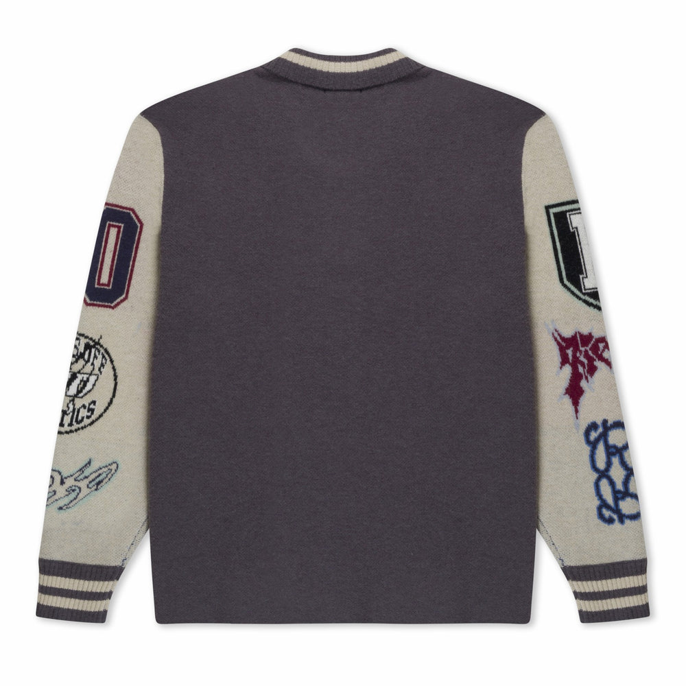 Ripndip Online Shop | Run It Up Knit Sweater (Charoal / Cream)