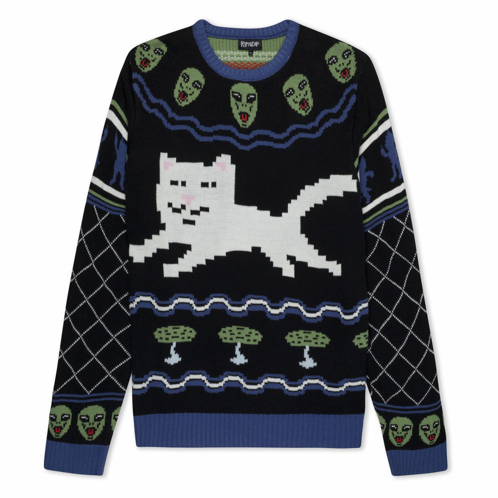 Ripndip Discount | Out Of This World Knit Sweater (Black)