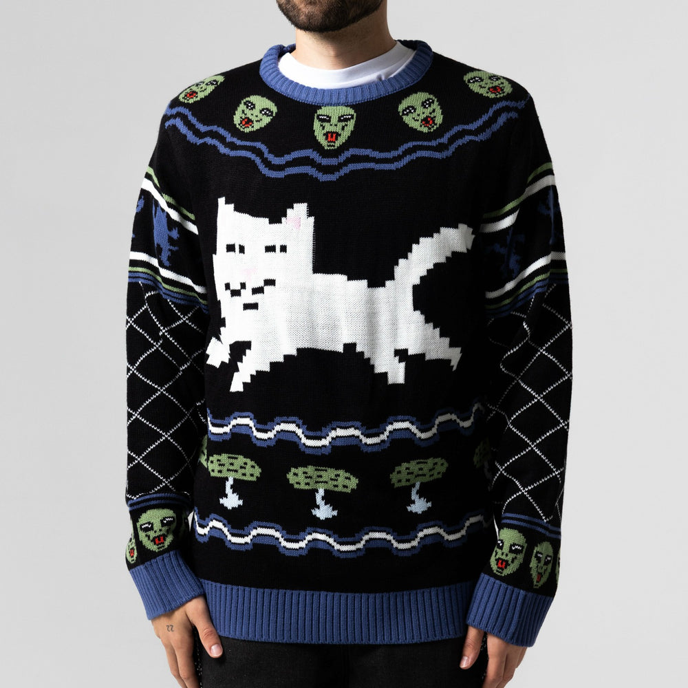Ripndip Discount | Out Of This World Knit Sweater (Black)