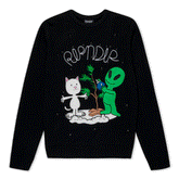 Ripndip Outlets | Alien / Nerm Christmas Light Up Knit Sweater (Black)