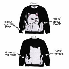 Ripndip Sale | Lord Nermal Flippy Knitty Sweater (Black)