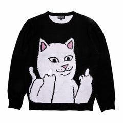 Ripndip Sale | Lord Nermal Flippy Knitty Sweater (Black)