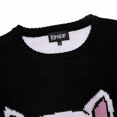 Ripndip Sale | Lord Nermal Flippy Knitty Sweater (Black)