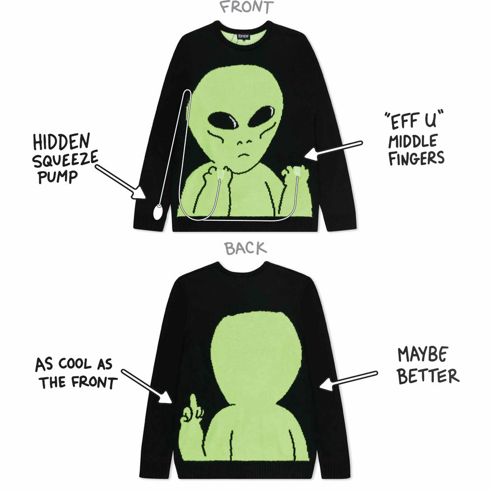 Ripndip Online Shop | Lord Alien Flippy Knitty Sweater (Black)