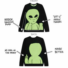 Ripndip Online Shop | Lord Alien Flippy Knitty Sweater (Black)