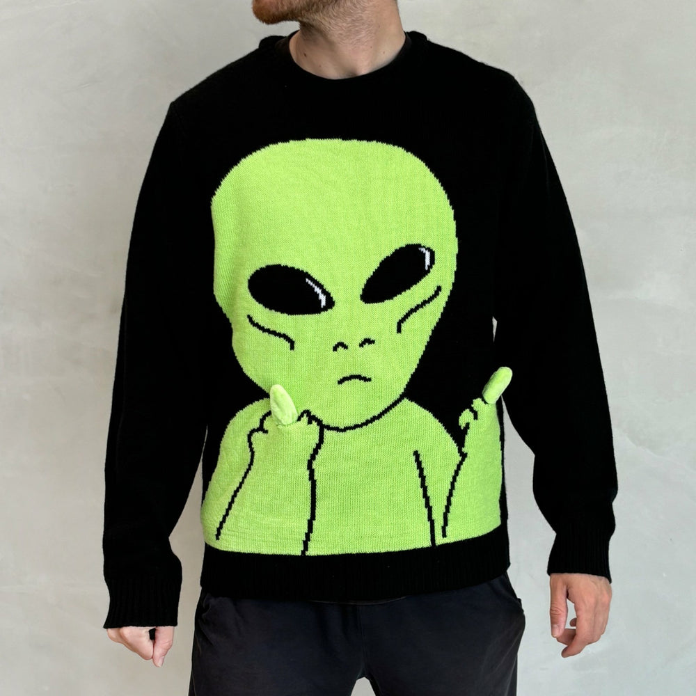 Ripndip Online Shop | Lord Alien Flippy Knitty Sweater (Black)