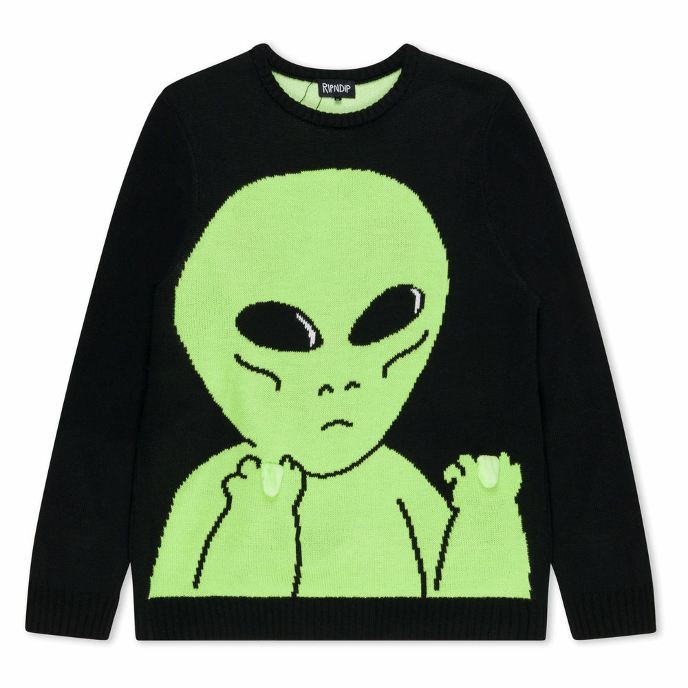 Ripndip Online Shop | Lord Alien Flippy Knitty Sweater (Black)