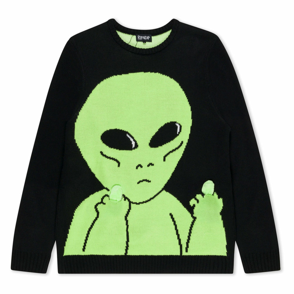 Ripndip Online Shop | Lord Alien Flippy Knitty Sweater (Black)