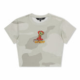 Ripndip For Sale | Devil Alien Cropped Baby Tee (Bone Graffiti Camo)