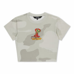 Ripndip For Sale | Devil Alien Cropped Baby Tee (Bone Graffiti Camo)
