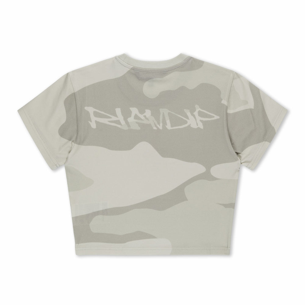 Ripndip For Sale | Devil Alien Cropped Baby Tee (Bone Graffiti Camo)