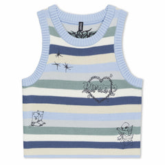 Ripndip Outlets | Westside Crochet Crop Tank (Powder Blue)