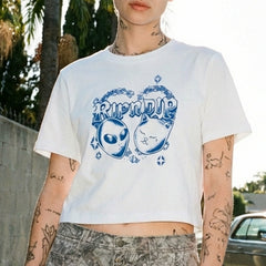 Ripndip Online Shop | Kali Cropped Baby Tee (White)