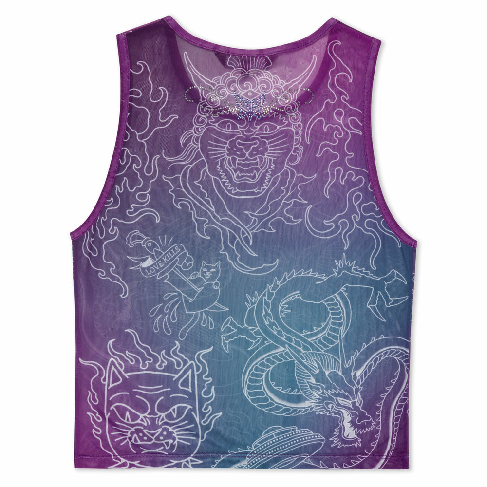 Ripndip New | Trace Mesh Cropped Tank (Multi)